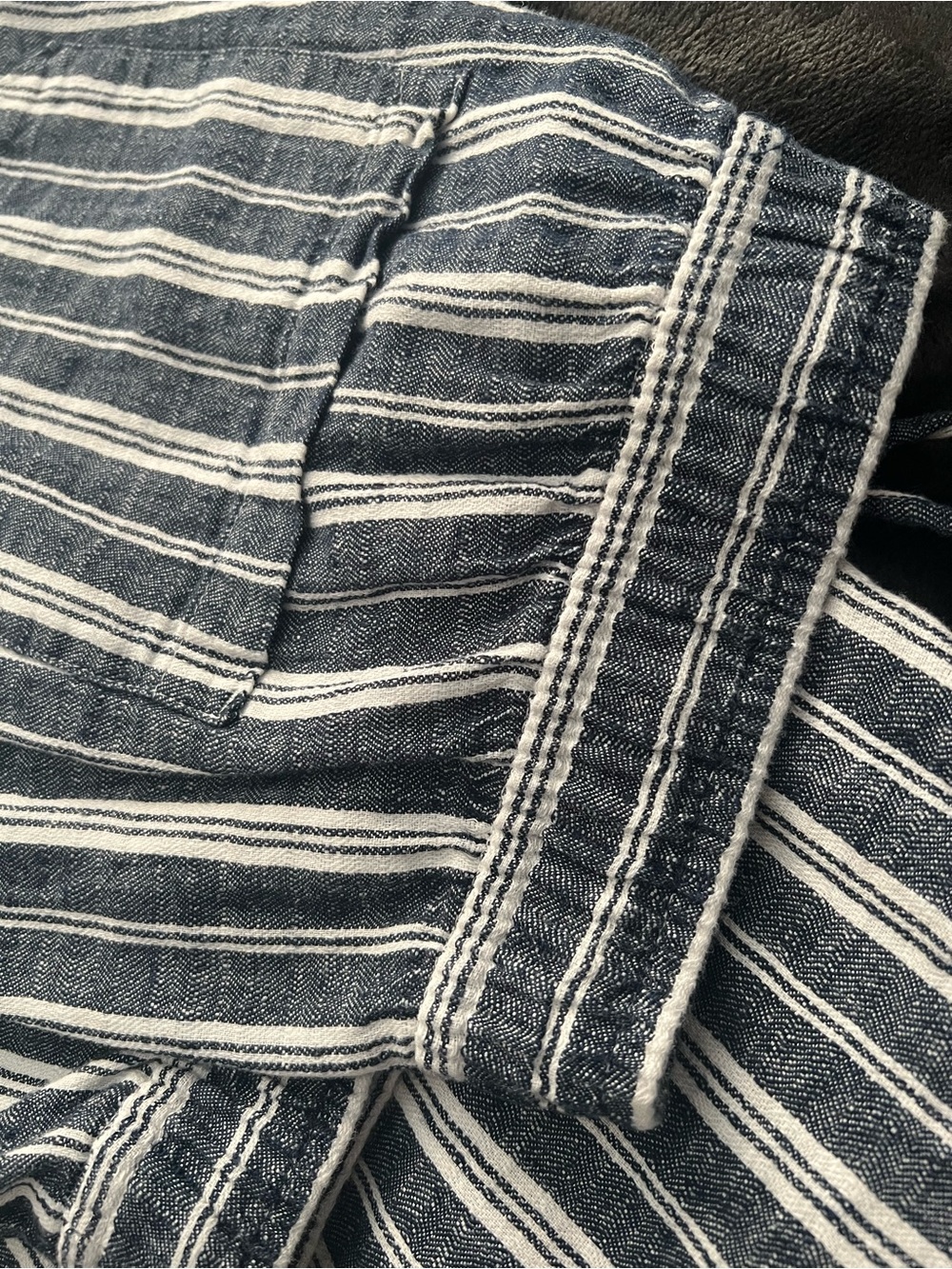 Old Navy Navy and White Striped Wide-Leg Pants XL